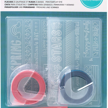We R Memory Keepers Mini Evolution Label Embossing Folder - Spring & Summer