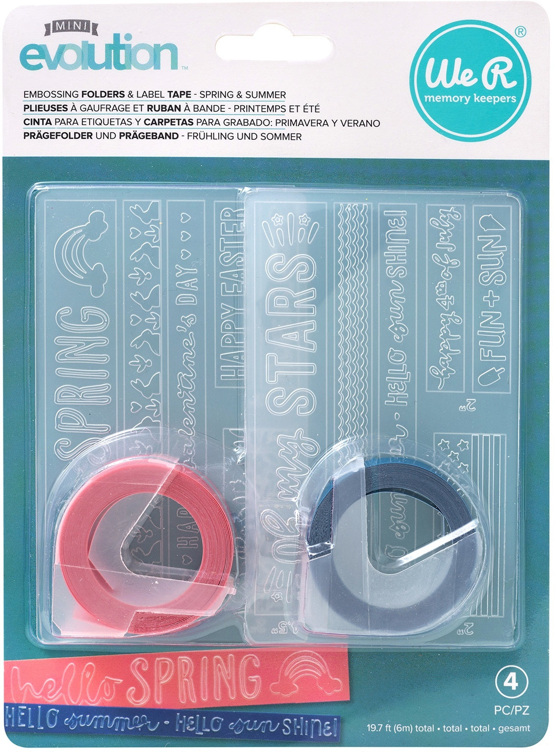 We R Memory Keepers Mini Evolution Label Embossing Folder - Spring & Summer