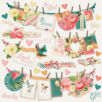 Simple Stories Simple Vintage Garden District Cardstock Stickers 12"X12" - Banners