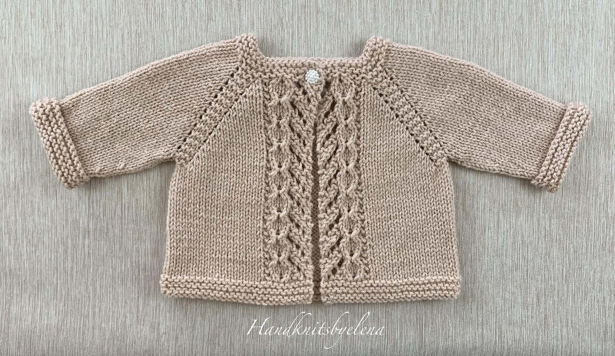 Baby Cardigan with Fancy Borders