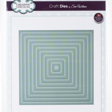 Creative Expressions Craft Dies By Sue Wilson - Nobel Collection-Double Stitched Squares
