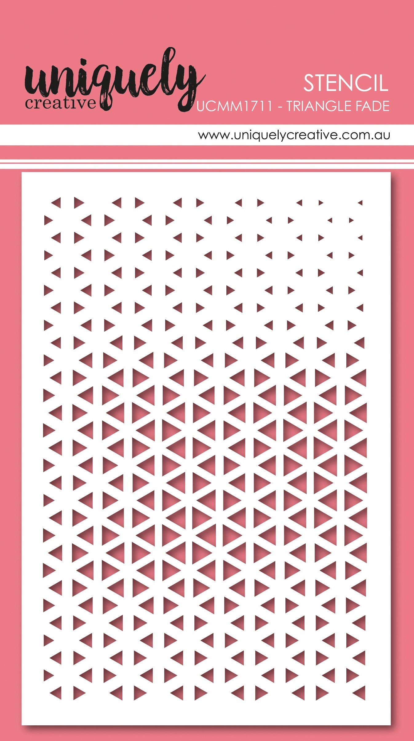 Uniquely Creative 4"X6" Stencil - Triangle Fade