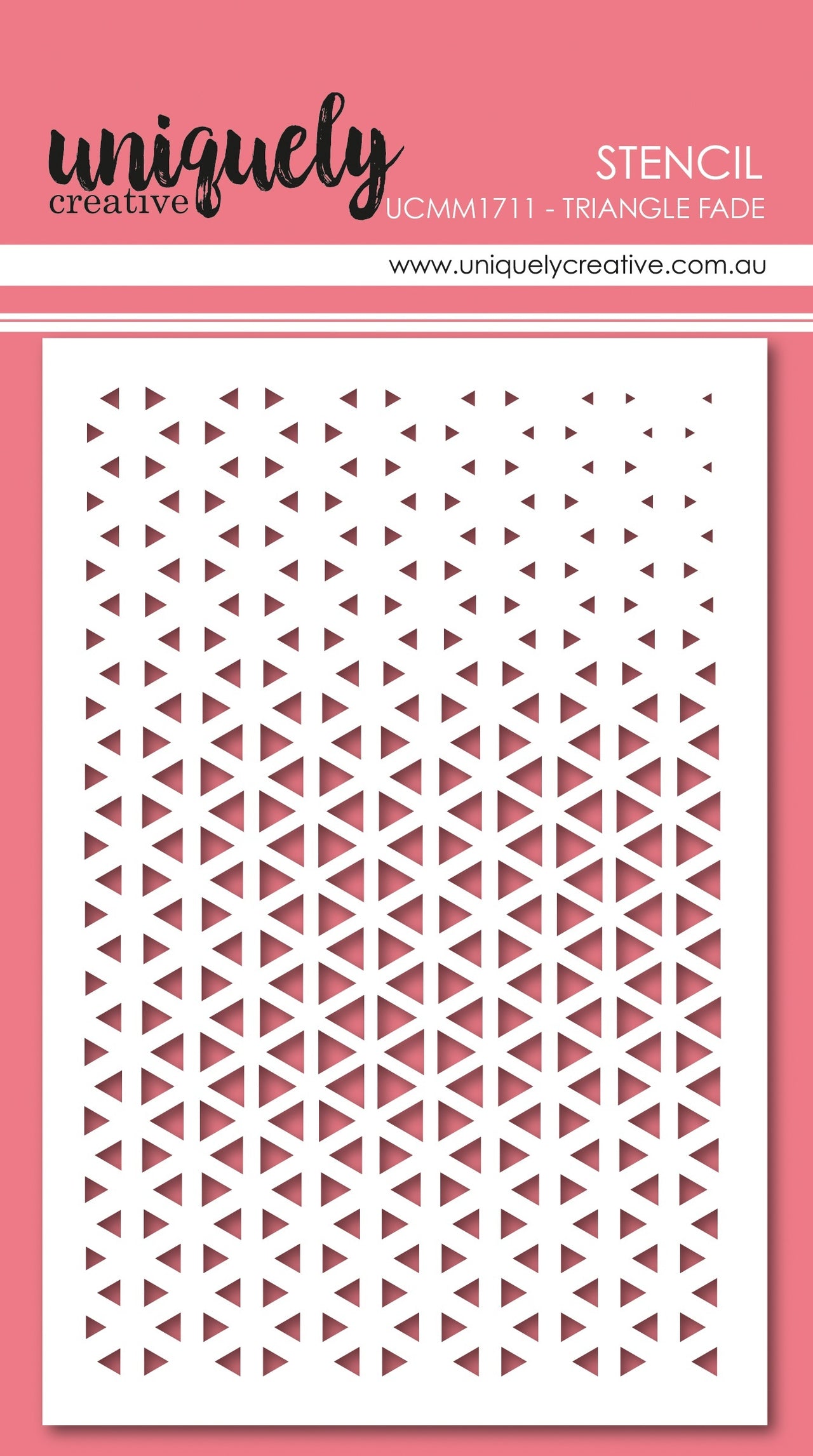 Uniquely Creative 4"X6" Stencil - Triangle Fade