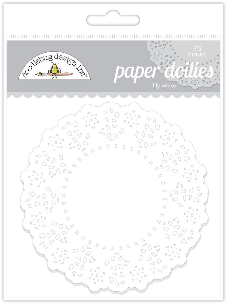 Doodlebug Doilies 4.5" 75/Pkg - Lily White