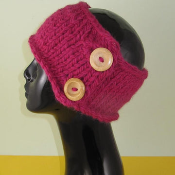 Simple Unisex Super Chunky 2 Button Headband