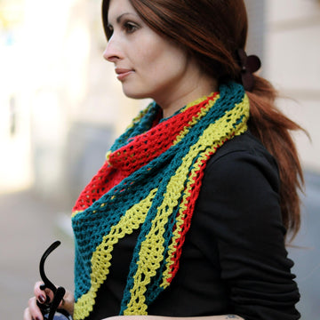 Christy crochet triangular scarf