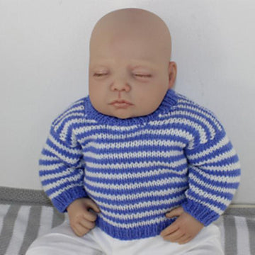 Baby Stripe Sweater, Bobble Beanie & Teddy Bear