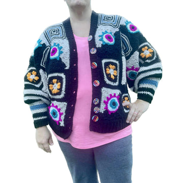 Eye Spy Crop Cardigan [XL - 3XL)