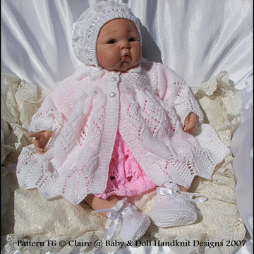 ‘English Country Garden’ Knitting pattern for doll 16-22” or newborn/0-3m baby