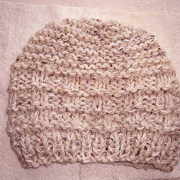 730 Weave style knitted beginner hat, beanie, cloche