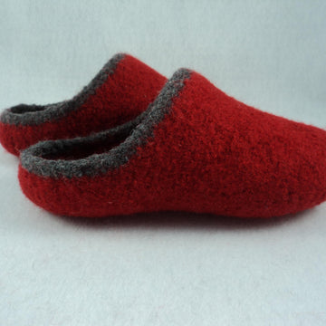 Women's Scuff Slippers Felted Knit Pattern GERMAN