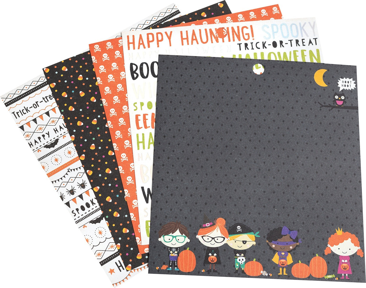 American Crafts DCWV Double-Sided Cardstock Stack 6"X6" 24/Pkg - Happy Halloween, 12 Designs/2 Each
