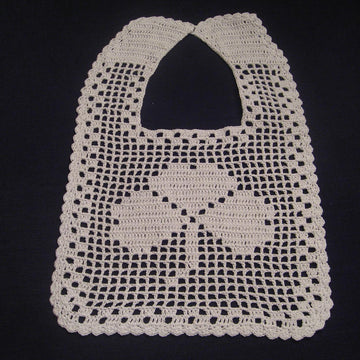 Filet Crochet Bib - Shamrock