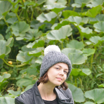 Gradient Cable Neck Cowl and Hat
