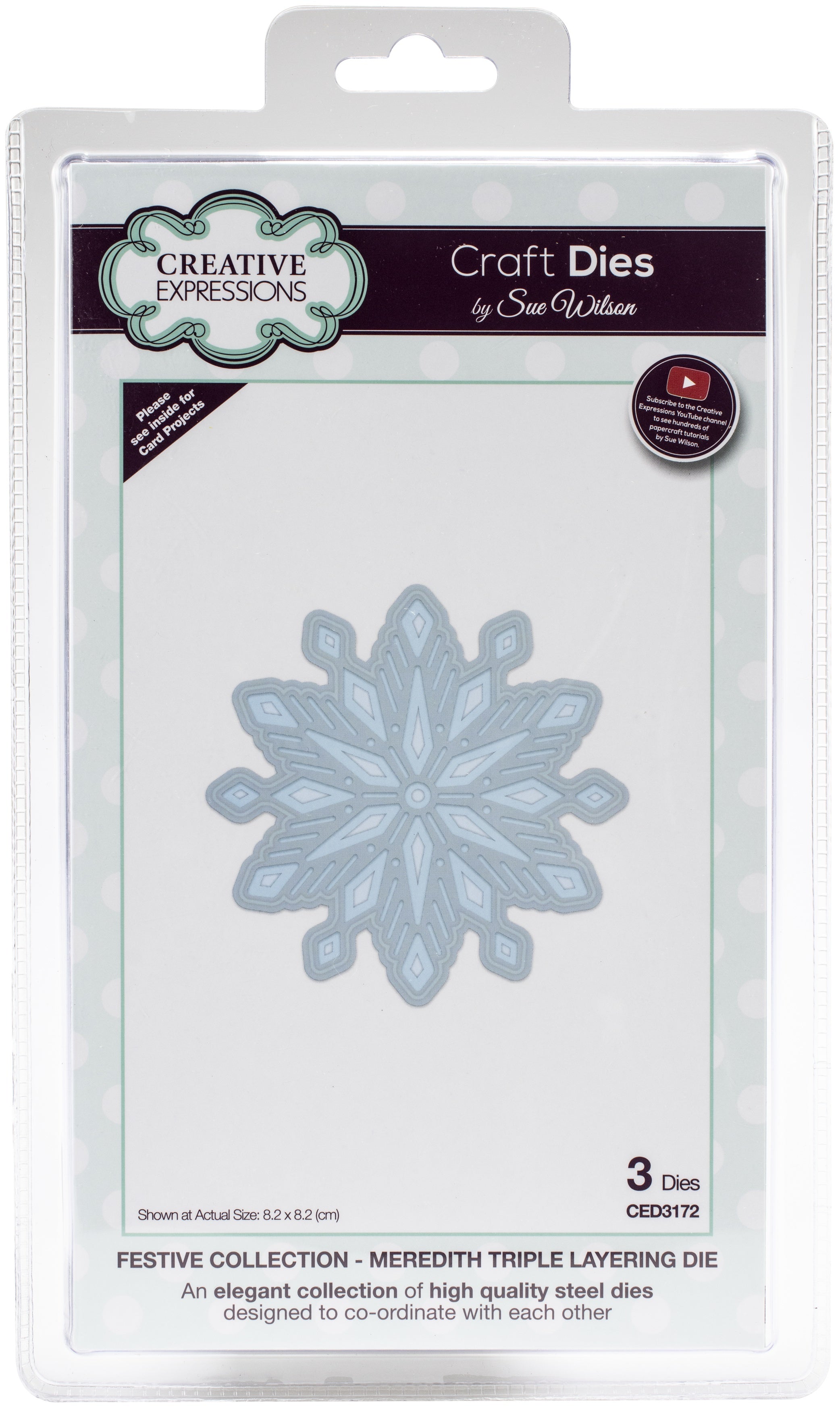 Creative Expressions Festive Craft Dies By Sue Wilson - Triple Layer-Meredith