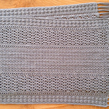 Boho dark grey scarf