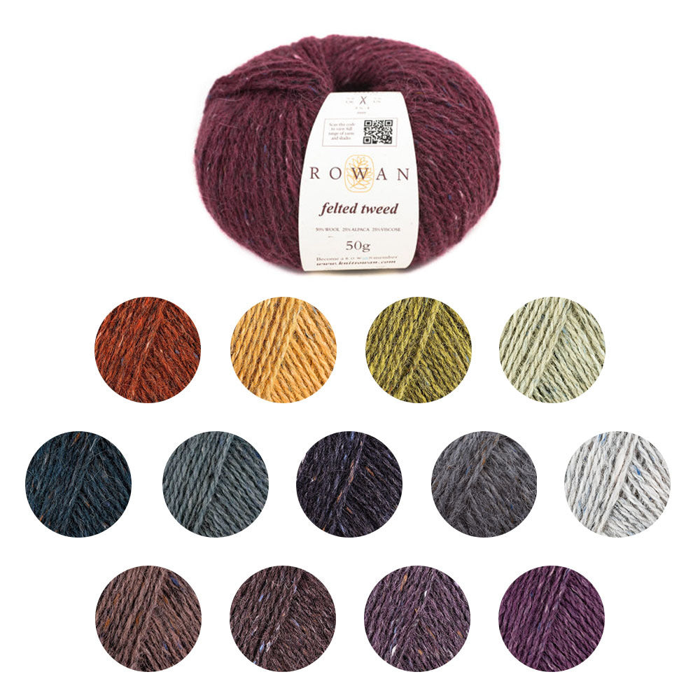 Rowan Elder Throw by Lisa Richardson - Rowan Felted Tweed 37 Ball Colour Pack