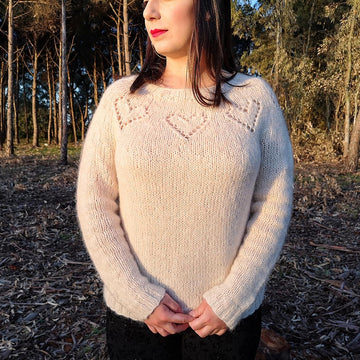 Fluffy Hearts Sweater
