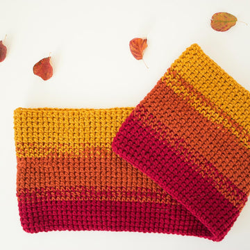 Autumn leaves infinity scarf