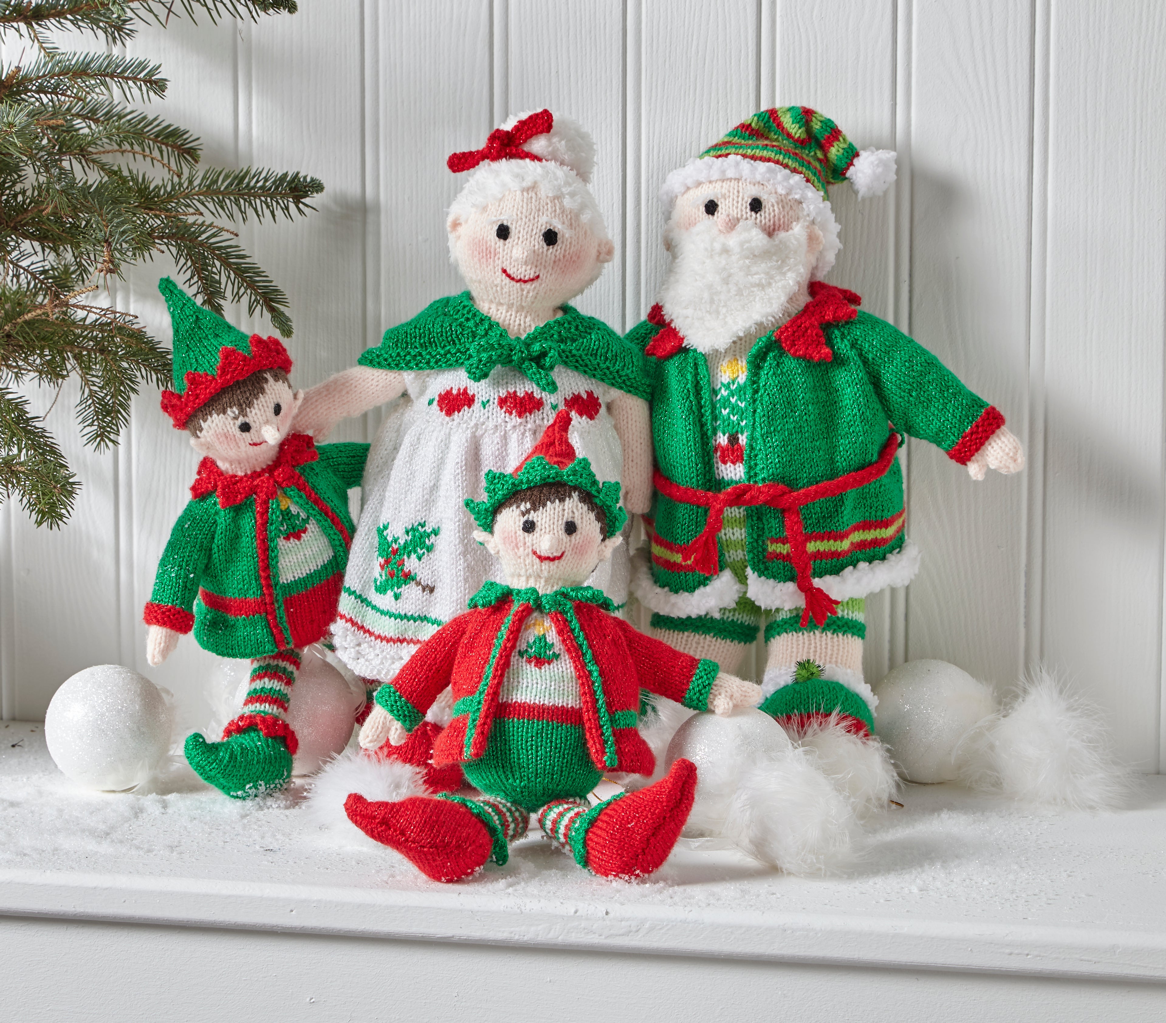 King Cole Christmas Knits Book 11 - Santa, Mrs Clause & Elf family patterns - Leaflet