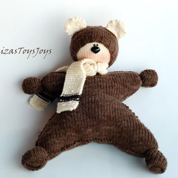 Waldorf knitted Bear doll for small babies