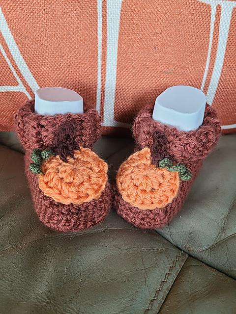 Little Pumpkin Baby Booties