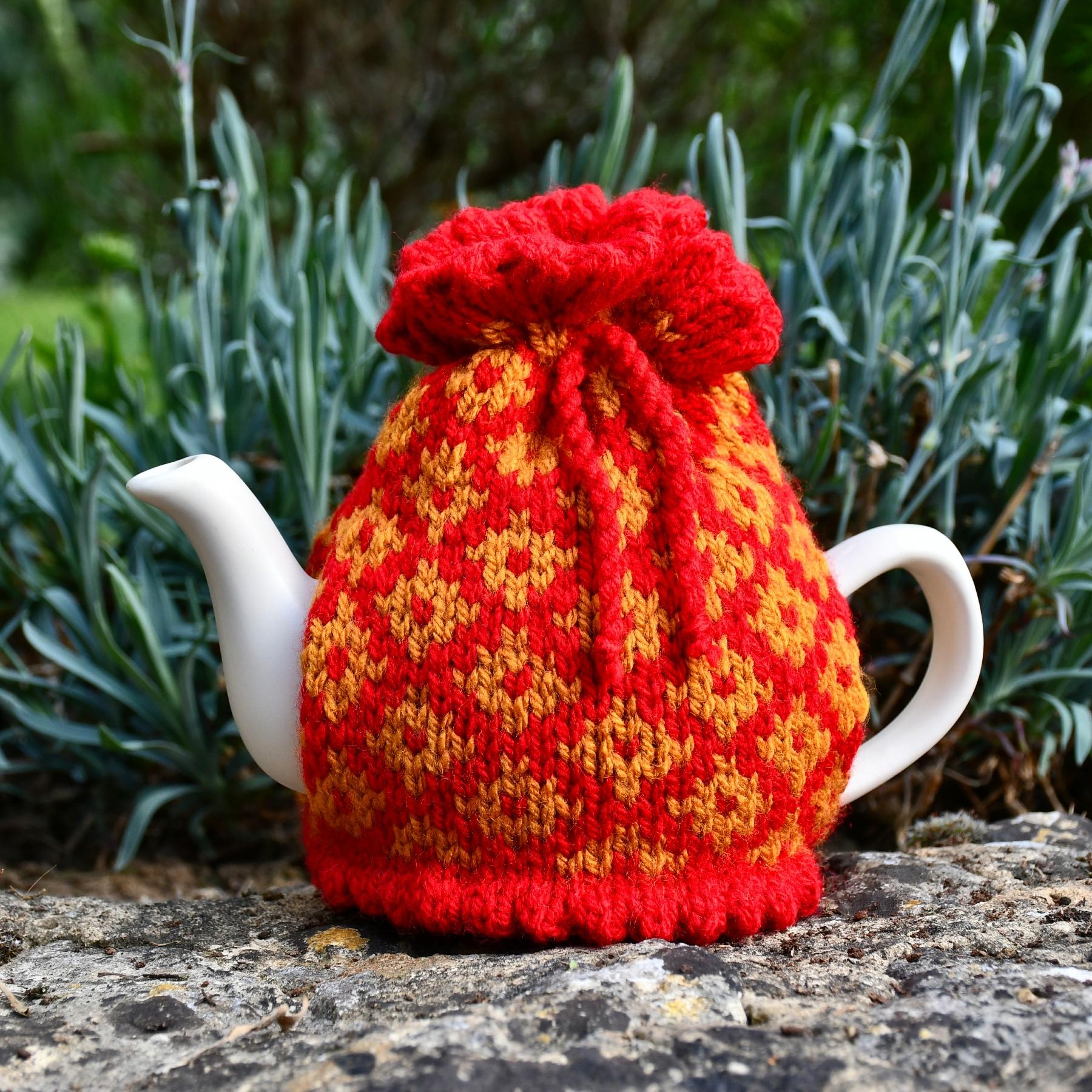 Diamond Fair Isle 2 Cup Teapot Cosy Knitting Pattern