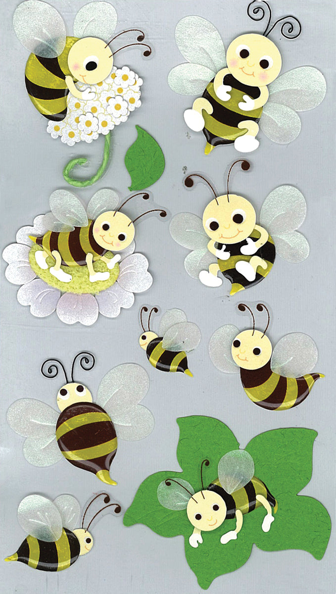 Jolee's Le Grande Dimensional Stickers - Bumblebees