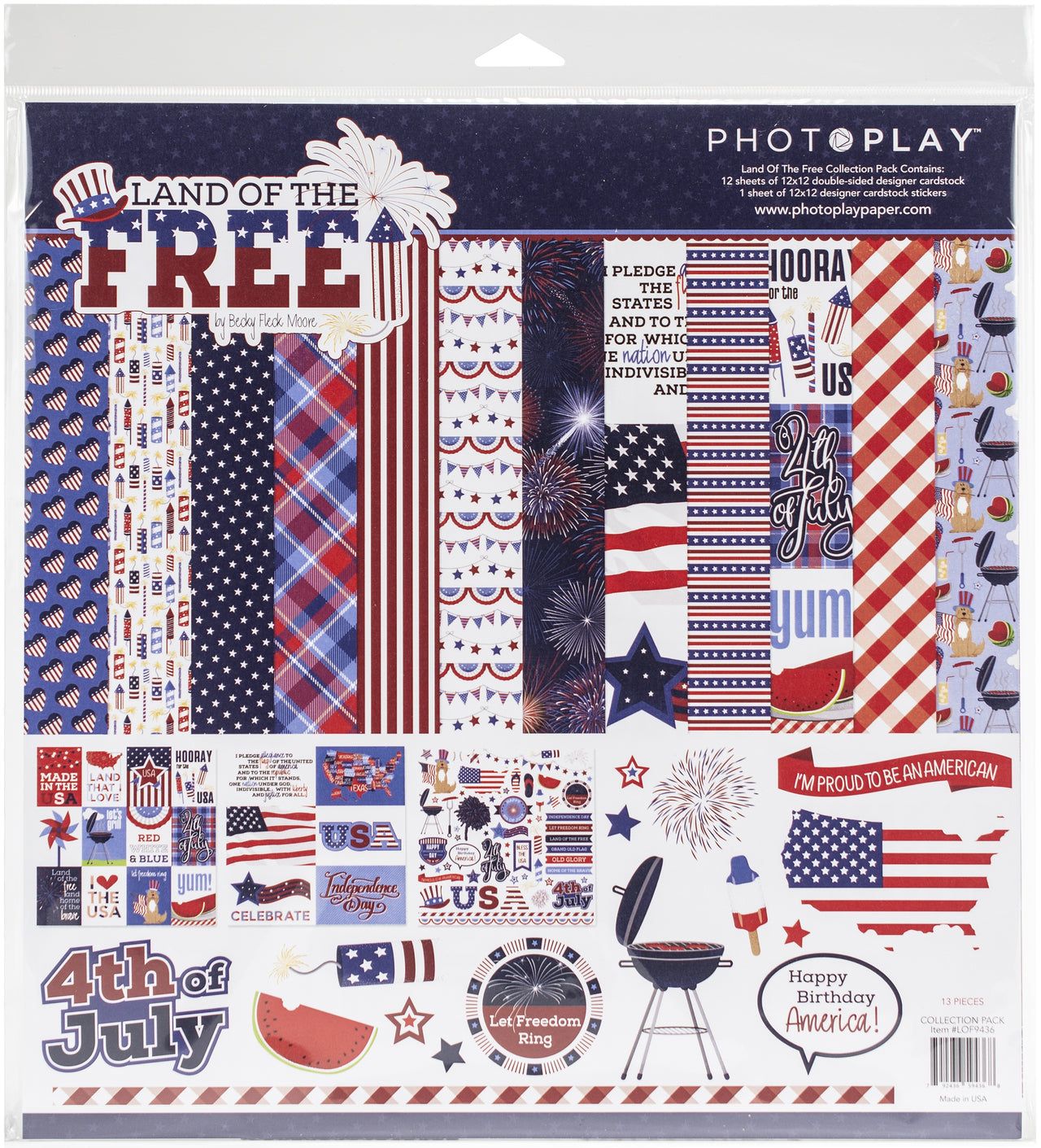 Photoplay Paper PhotoPlay Collection Pack 12"X12" - Land Of The Free