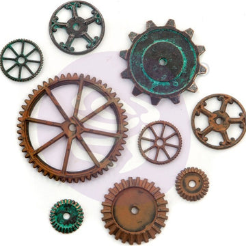 Prima Marketing Finnabair Mechanicals Metal Embellishments - Machine Parts 9/Pkg