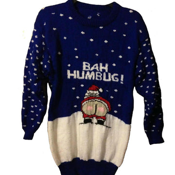 Christmas Cheeky Naughty Santa Bah Humbug Jumper