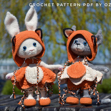 Сrochet pattern: Doll Clothes set PDF - Outfit Little fox for Amigurumi Doll