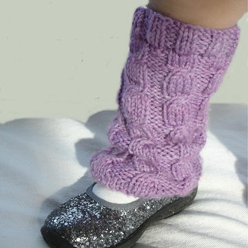 Kid's Cabled Legwarmers