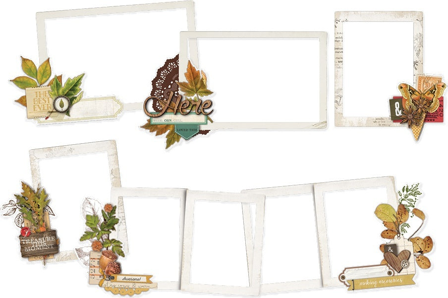 Simple Stories Autumn Splendor Layered Frames Die-Cuts 6/Pkg - 600372