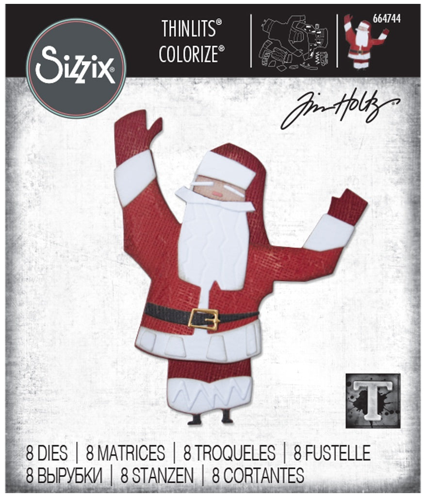 Sizzix Thinlits Dies By Tim Holtz 8/Pkg - Papercut Christmas #1 Colorize