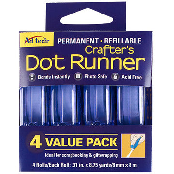 Ad-Tech Crafter's Permanent Dot Runner 4/Pkg - .31"X315"