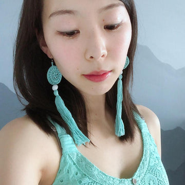 Mint Spirit Boho Festival Earrings