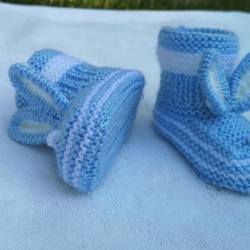 Blue  Bunny Baby Booties