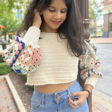 Granny Chic Crochet Crop Top
