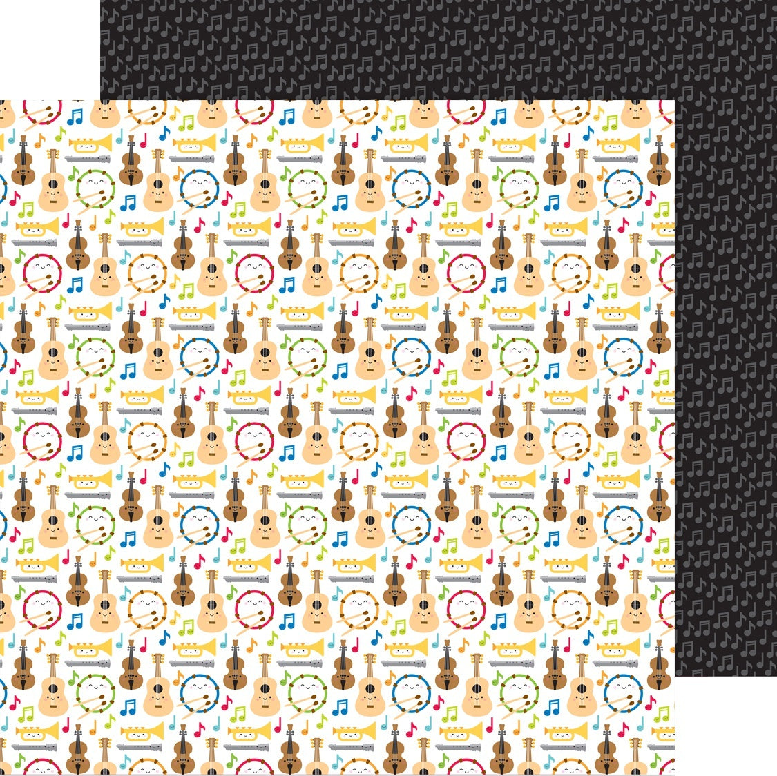 Doodlebug School Days Double-Sided Cardstock 12"X12" - Band Class