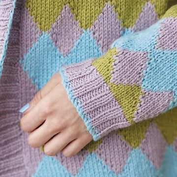 Diamond Intarsia Cardigan