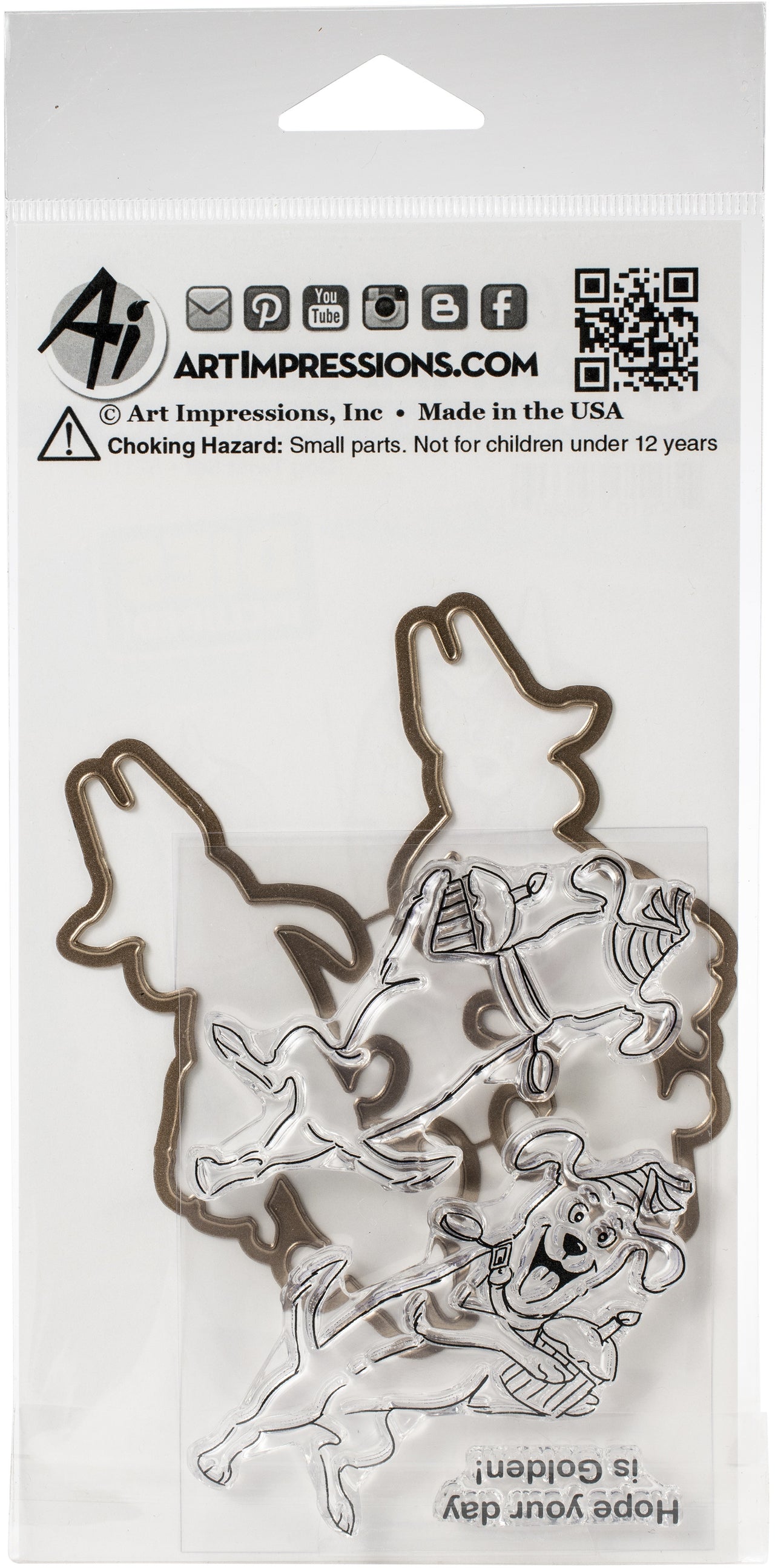 Art Impressions Twisters Stamp & Die Set - Dog Twist