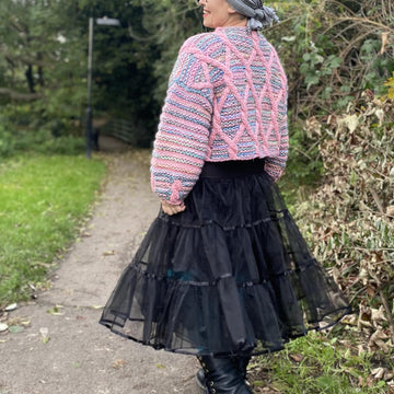 Mosaic Crop Pullover