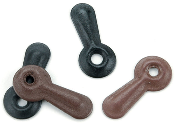 Creative Impressions Painted Metal Turn Mounts 50/Pkg - Matte Black & Brown