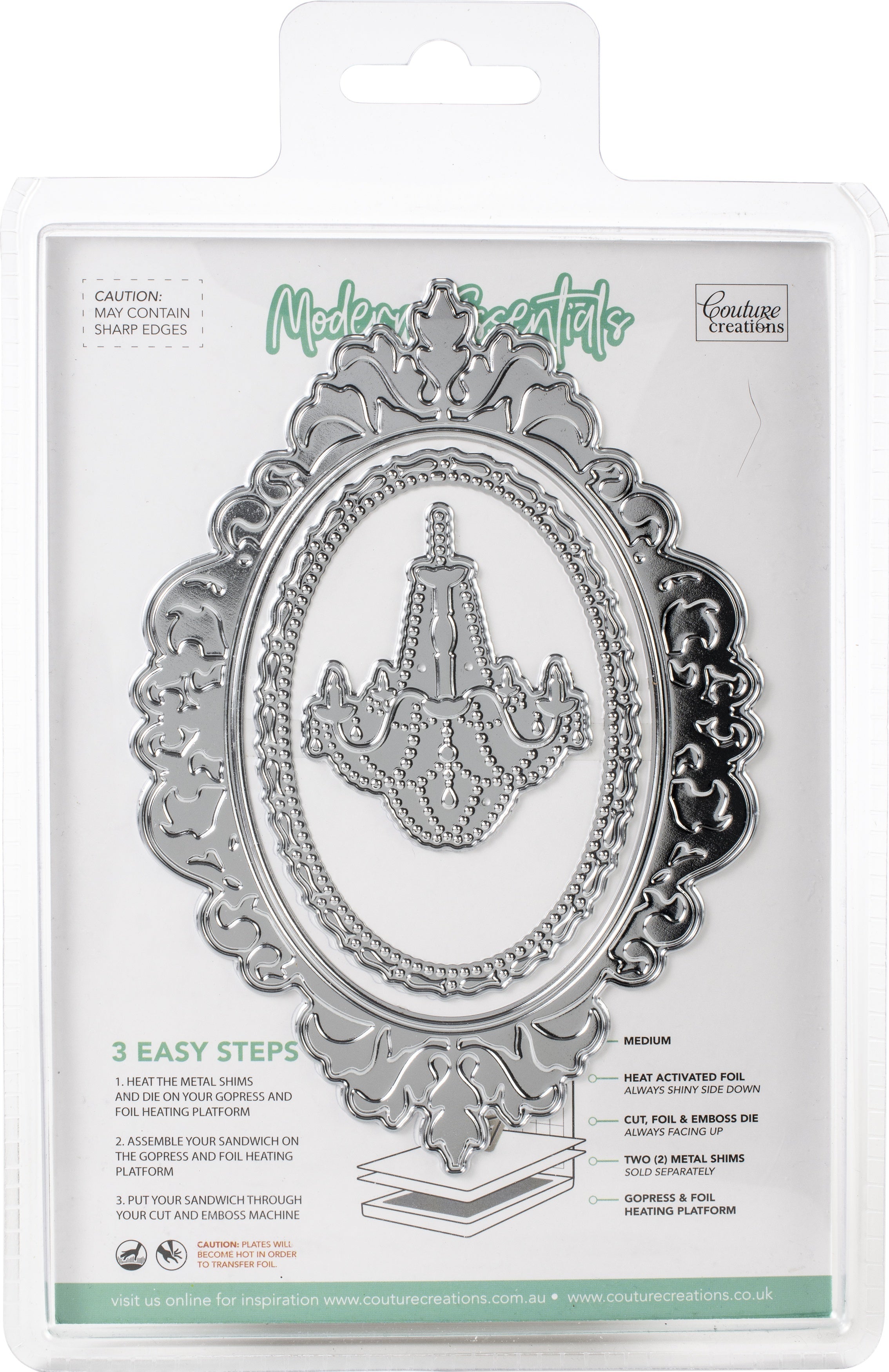 Artdeco Creations Couture Creations Cut, Foil & Emboss Nesting Dies - Chandelier Frames
