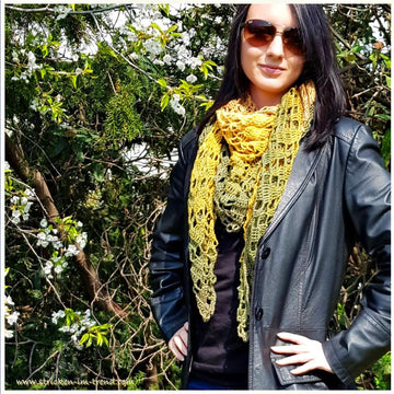 Crochet Pattern Triangle Shawl BioTronik #2 | Geometric Crochet Shawl | Lightweight Wrap PDF