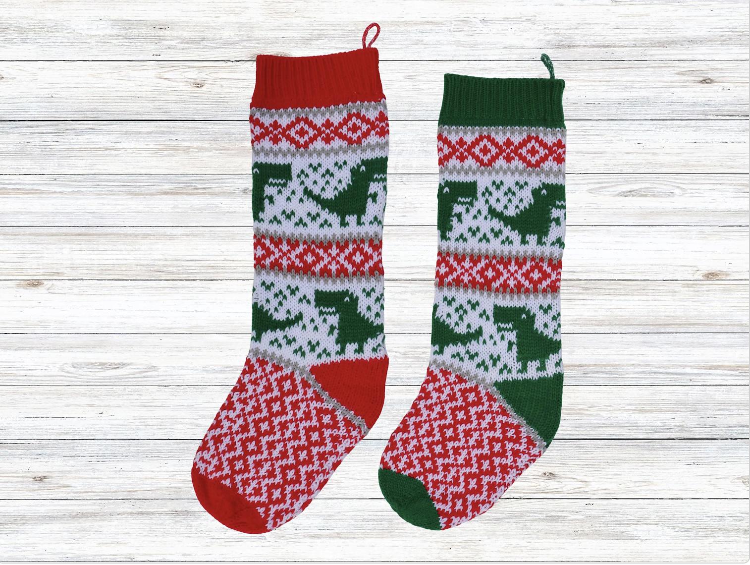 Dinosaur Christmas Stocking