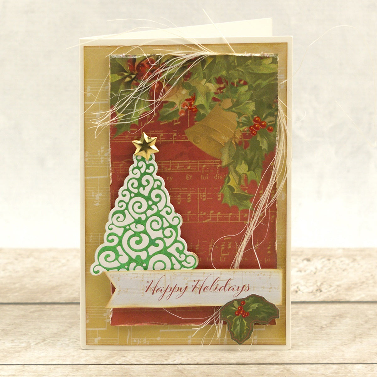 Artdeco Creations Naughty Or Nice Cut, Foil & Emboss Dies - Curling Christmas Tree 2"X2.6"