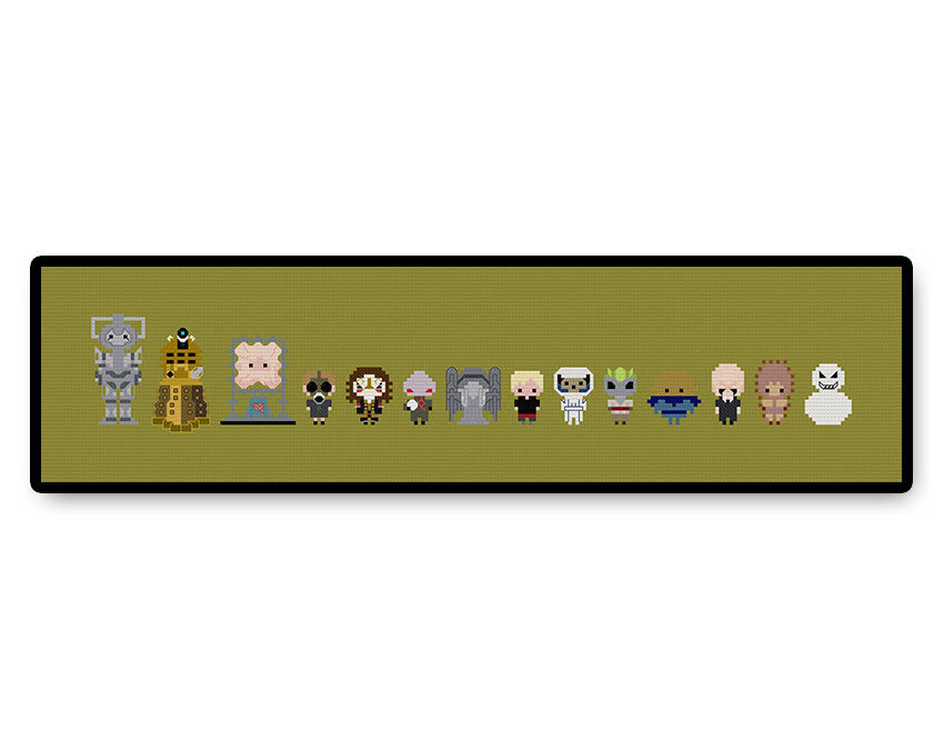 Doctor Who Villains Bite Size - PDF Cross Stitch Pattern