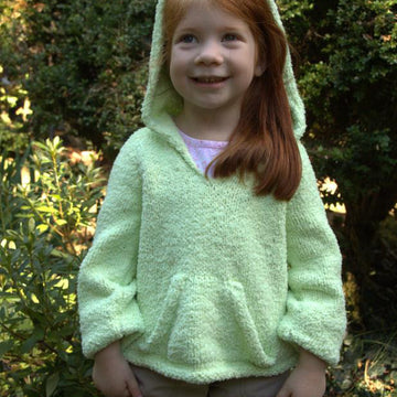 Child’s Hoodie Pullover with Pouch Pocket in Plymouth Yarn Daisy - 2497 - Downloadable PDF